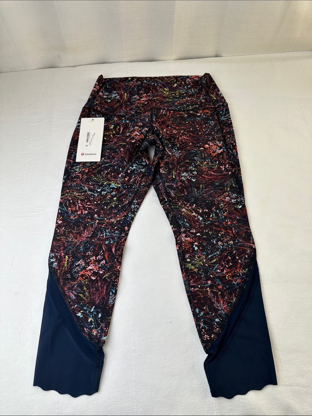 lululemon Black Floral-Abstract Print Leggings